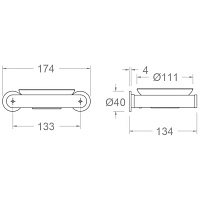 Ramonsoler Accesorios Мыльница нержавеющая сталь, цвет: золото брашированное SOP02OC
