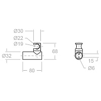Ramonsoler Accesorios Держатель лейки латунь, цвет: никель брашированный 372602NC