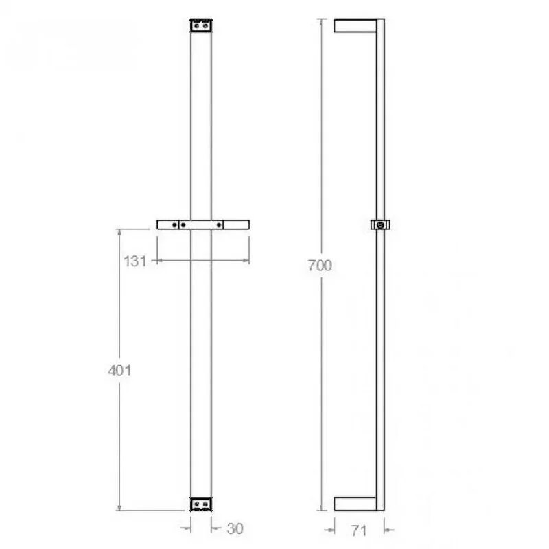 Ramonsoler Accesorios Душевая штанга, цвет: хром 477302S