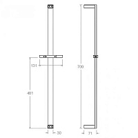 Ramonsoler Accesorios Душевая штанга, цвет: хром 477302S