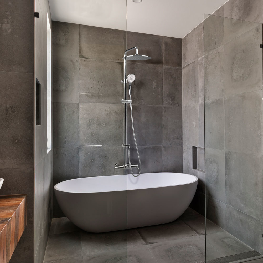 Ramonsoler Blautherm Душевая стойка с верхним тропическим душем 30x164h см, цвет: хром 935602RP300