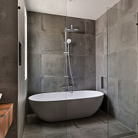 Ramonsoler Blautherm Душевая стойка с верхним тропическим душем 30x164h см, цвет: хром 935602RP300