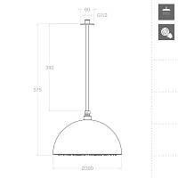 Ramonsoler Hidroterapia Верхний душ потолочный 30x30x57,5h см, цвет: хром RB3V400