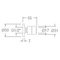 Ramonsoler Hidroterapia Форсунка из нержавеющей стали, цвет: хром 9873