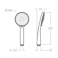 Ramonsoler Hidroterapia Душевой гарнитур латунь, цвет: хром 5812T3