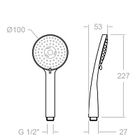 Ramonsoler Hidroterapia Душевой гарнитур латунь, цвет: хром 5849AS