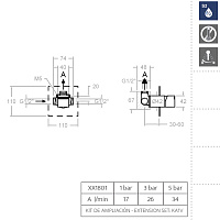 Ramonsoler Kuatro Встраиваемый смеситель на 1 потребителя, цвет: хром 471801S