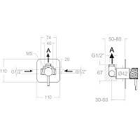Ramonsoler Odisea Joya Встраиваемый смеситель на 1 потребителя, цвет: медь 591801SCUC