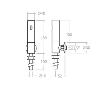 Ramonsoler Soltronic Сенсор для писсуара, цвет: хром 8123