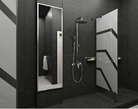 Ramonsoler Titanium Душевая стойка с верхним тропическим душем 50,5x111h см, цвет: хром 1878RP240