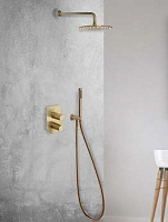 Ramonsoler Tzar Встраиваемый термостатический смеситель на 2 потребителя, цвет: золото брашированное 348712SOC