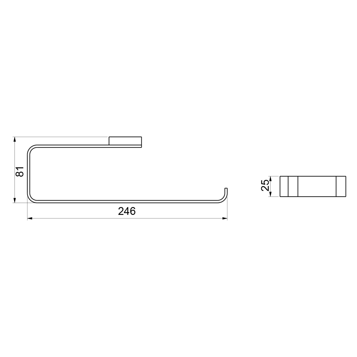 Timo Selene Полотенцедержатель подвесной, латунь цвет: хром 10057/00
