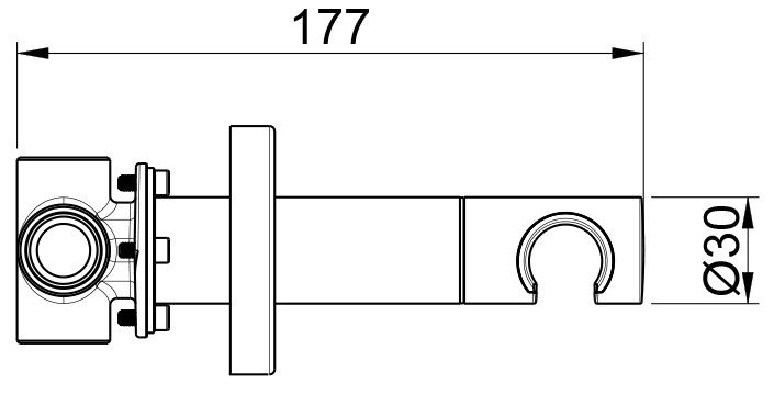 Almar Shut Off Внешняя часть гигиенического душа с прогрессивным смесителем, цвет: matt black E136009.MB