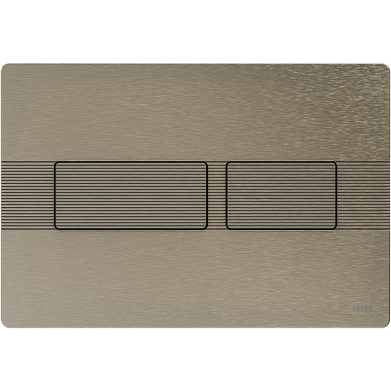 Tece Solid Панель смыва металлическая, с текстурой линии, 15x22 см, цвет: никель 9240437