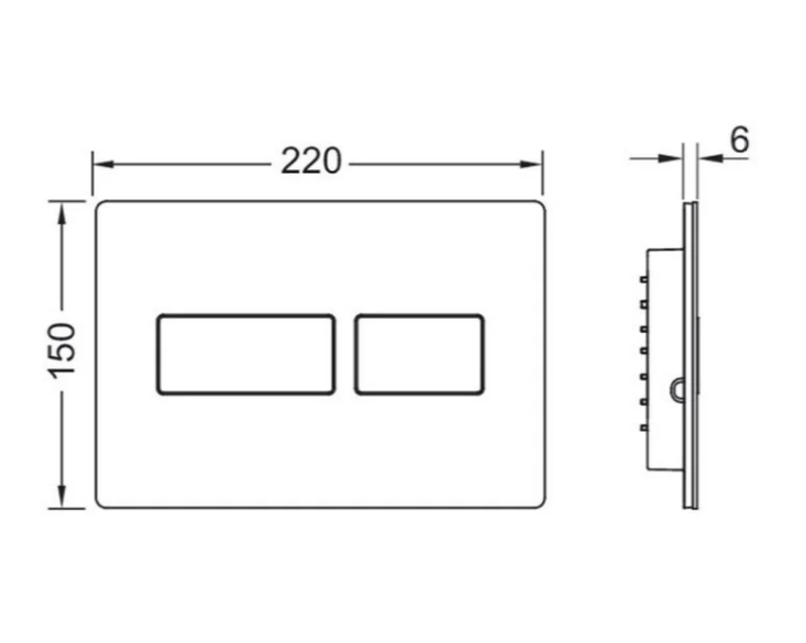 Tece Solid Панель смыва металлическая, с текстурой линии, 15x22 см, цвет: графит 9240438