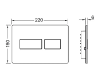 Tece Solid Панель смыва металлическая, с текстурой линии, 15x22 см, цвет: графит 9240438