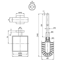Villeroy & Boch Elements Striking Ершик для унитаза подвесной со стеклянной колбой, цвет: хром TVA15201700061