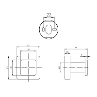 Villeroy & Boch Elements Striking Крючок для полотенца, подвесной, цвет: хром TVA15201100061