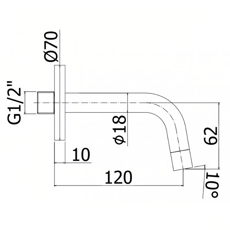 Paffoni Light Излив настенный 12 см, цвет: черный матовый ZBOC103NO