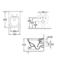 Villeroy & Boch Architectura Унитаз подвесной с крышкой цвет: Альпийский белый CeramicPlus глянцевый 5684HRR1