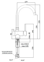 Paffoni Stick Смеситель для кухонной мойки с поворотным изливом, цвет: черный матовый SK190NO