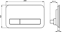Villeroy & Boch Viconnect Панель смыва, стекло, цвет: белый глянцевый 922400RE