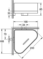 Grohe Selection Полочка для душа, угловая с держателем, цвет: никель глянец 41038BE0