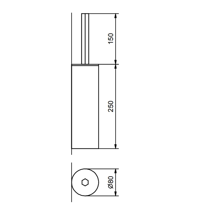 Fantini Venezia Ершик подвесной, цвет: хром 94 02 7847