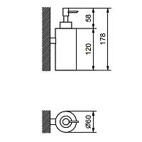 Fantini Young Дозатор подвесной, цвет: хром 96 02 7653