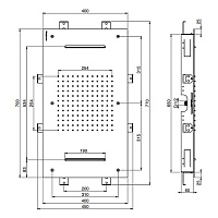 Carlo Frattini Wellness Harmonia Верхний душ потолочный, ливневая струя 70x40 см, цвет: хром F2903CR