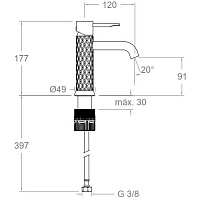 Ramonsoler Odisea Joya Смеситель для раковины однорычажный, цвет: медь 590401CUC