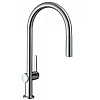 Hansgrohe Talis M54 Смеситель для кухонной мойки однорычажный 210 с выдвижным изливом, цвет: хром 72801000