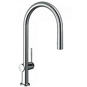 Hansgrohe Talis M54 Смеситель для кухонной мойки однорычажный 210 с выдвижным изливом, цвет: хром 72801000