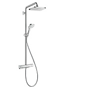 Hansgrohe Croma E Душевая стойка: термостат, верхний душ 28x17 см, ручной душ 3 режима, цвет: хром 27630000