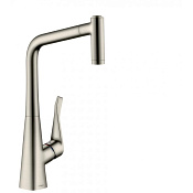 Hansgrohe Metris M71 Смеситель для кух. мойки однорыч. 320 EcoSmart, с выдв. изл. цвет: нерж. сталь 14780800