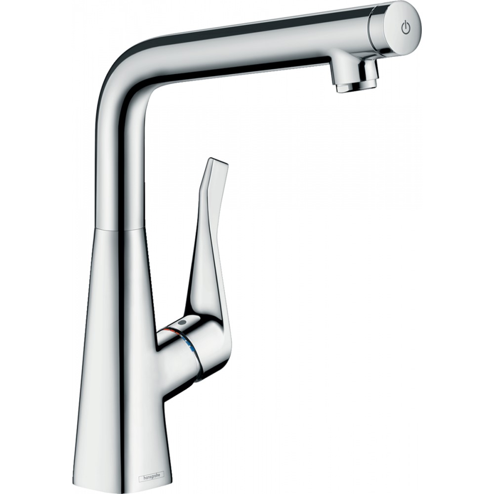 Hansgrohe Metris Select M71 Смеситель для кухонной мойки однорычажный 320 EcoSmart, цвет: хром 14785000