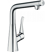 Hansgrohe Metris Select M71 Смеситель для кухонной мойки однорычажный 320 EcoSmart, цвет: хром 14785000