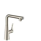 Hansgrohe Metris Select Смеситель для кухонной мойки, цвет: нержавеющая сталь 14847800