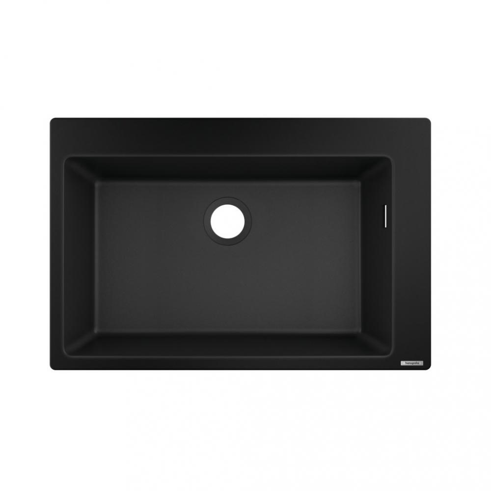 Hansgrohe S51 Кухонная мойка встраиваемая сверху 1 чаша 77x51 см, цвет: черный графит 43313170
