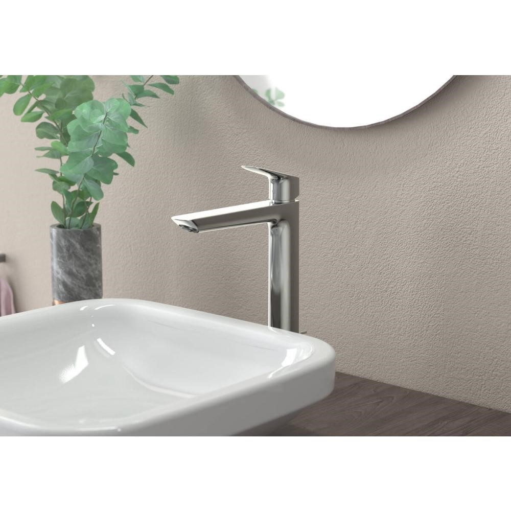 Hansgrohe Logis Смеситель для раковины, высокий, с донным клапаном, цвет: хром 71257000