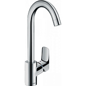 Hansgrohe Logis M31 Смеситель для кухонной мойки однорычажный 260 EcoSmart 1 тип струи, цвет: хром 71861000