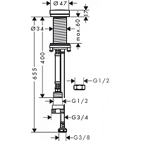 Hansgrohe Talis M54 Запорный вентиль для установки на кухонных мойках, цвет: матовый черный 72841670