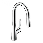 Hansgrohe Talis M51 Смеситель для кухонной мойки однорычажный 200 EcoSmart, с выдв. изл. цвет: хром 73876000