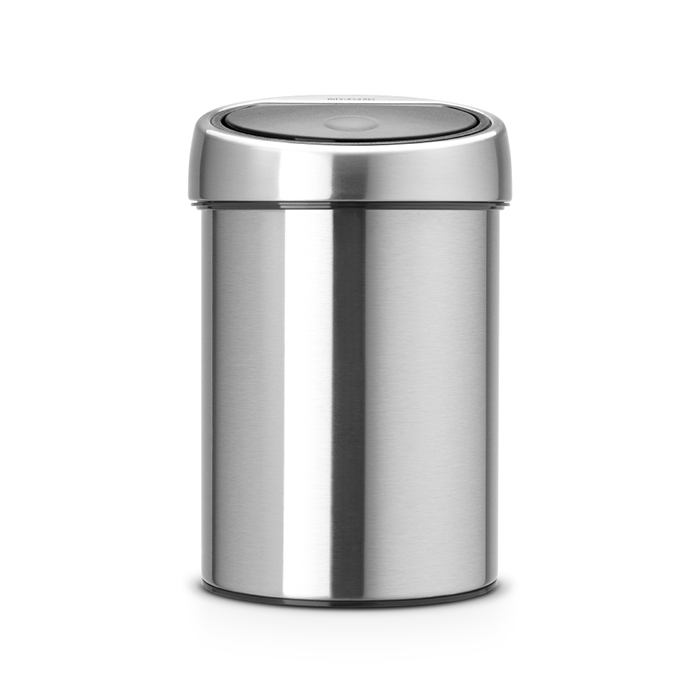 Brabantia Touch Bin Мусорное ведро нажимн., нержавеющая сталь на 3л, цвет: стальной матовый FPP 378645