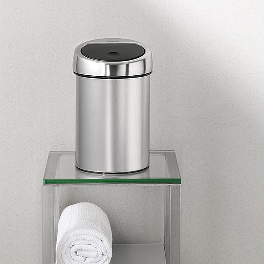 Brabantia Touch Bin Мусорное ведро нажимн., нержавеющая сталь на 3л, цвет: стальной матовый FPP 378645