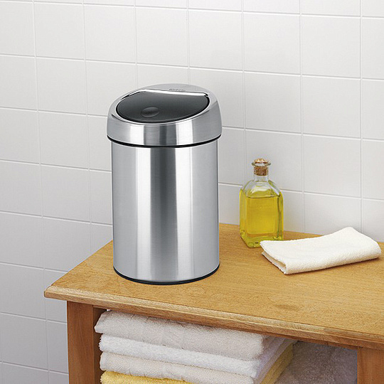 Brabantia Touch Bin Мусорное ведро нажимн., нержавеющая сталь на 3л, цвет: стальной матовый FPP 378645