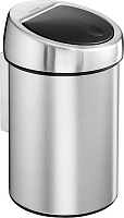 Brabantia Touch Bin Мусорное ведро нажимн., нержавеющая сталь на 3л, цвет: стальной матовый FPP 378645
