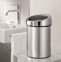 Brabantia Touch Bin Мусорное ведро нажимн., нержавеющая сталь на 3л, цвет: стальной матовый FPP 378645