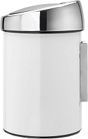 Brabantia Touch Bin Мусорное ведро нажимн., нержавеющая сталь на 3л, цвет: белый 364488