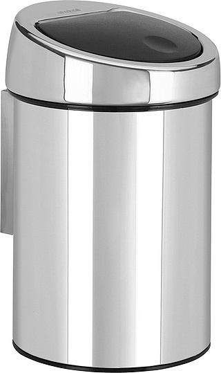 Brabantia Touch Bin Мусорное ведро нажимн., нержавеющая сталь на 3л, цвет: полированная сталь 363962